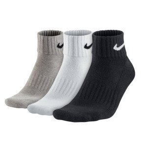 Шкарпетки Nike U NK V CUSH ANKLE- 3P VALUE чорний, білий, сірий Уні 34-38