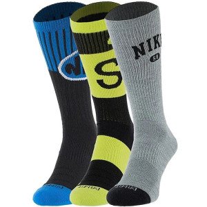 Шкарпетки Nike U NK SB EVERYDAY MAX LTWT CREW 3PR мультиколор Уні 34-38