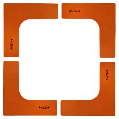 Набір плоских кутових фішок-маркерів Meta Flat Corner Marker Set of 4 помаранчевий Уні 25х25 см