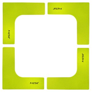 Набір плоских кутових фішок-маркерів Meta Flat Corner Marker Set of 4 лимон Уні 25х25 см