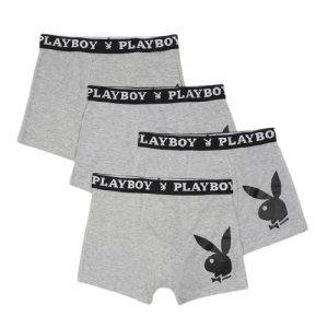 Набір з 4 труси-боксери Playboy ANNYA PLAYBOY BOXERSHORT сірий Чол S