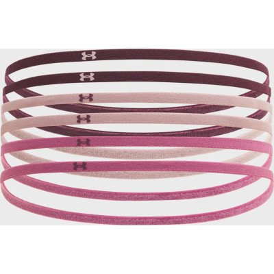 Пов'язка на голову UA W MINI ELASTIC 6PK рожевий, пудровий, бордовий жіночий One Size (1389932-602)
