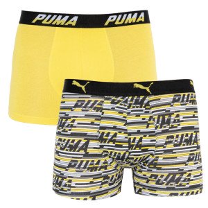 Труси-боксери Puma LOGO AOP BOXER 2P сірий, жовтий Чол XL