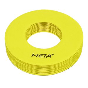 Набір плоских фішок з отворами Meta Flat Marker with hole Set Of 10 жовтий Уні 19 см