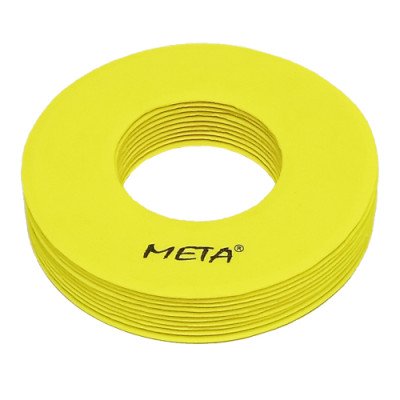 Набір плоских фішок з отворами Meta Flat Marker with hole Set Of 10 жовтий Уні 19 см