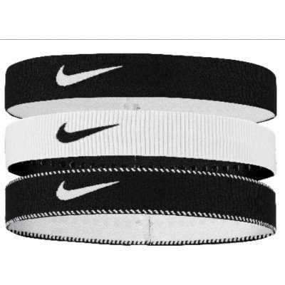 Пов'язка на голову Nike Flex Classic 3PK чорний, білий Уні One Size (N.101.1932.036.OS)