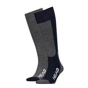 Шкарпетки гірськолижні Head UNISEX SKI KNEEHIGH 2PPK синій, сірий Уні 35-38
