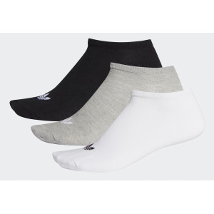Шкарпетки Adidas TREFOIL LINER 3P білий, сірий, чорний Уні 43-46