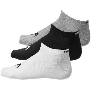 Шкарпетки Head ALL SPORTS TRAINING SNEAKER 3P сірий, білий, чорний Чол 39-42
