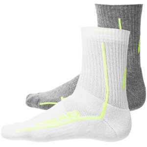 Шкарпетки Head ALL SPORTS PERFORMANCE SHORTCREW 2P сірий, білий Чол 43-46