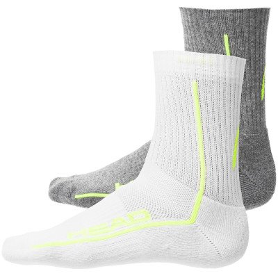 Шкарпетки Head ALL SPORTS PERFORMANCE SHORTCREW 2P сірий, білий Чол 43-46