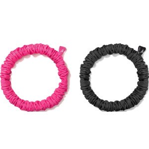 Гумки для волосся Adidas Hair Scrunchies 2pk чорний, рожевий Жін One Size