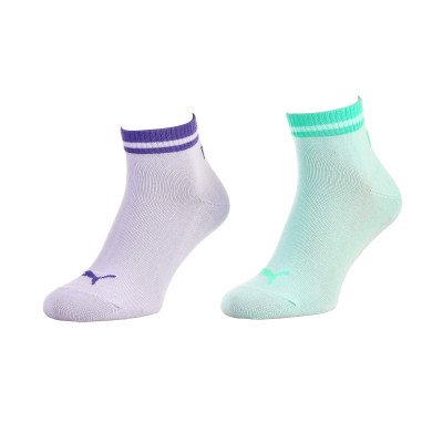 Шкарпетки Puma HERITAGE QUARTER 2P фіолетовий, м'ятний Уні 39-42