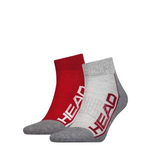 Шкарпетки Head PERFORMANCE QUARTER 2PPK UNISEX червоний, сірий Уні 35-38