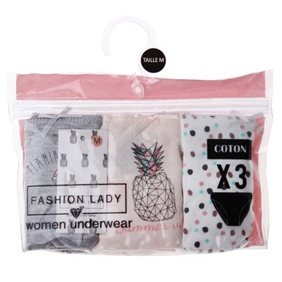 Труси Fashion Lady SLI SLIP F сірий, білий, бежевий Жін XL