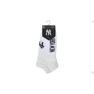 Шкарпетки New York Yankees 3 pk Sneaker білий Уні 43-46