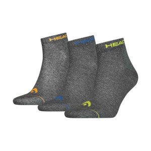 Шкарпетки Head QUARTER 3PPK UNISEX темно-сірий Уні 35-38