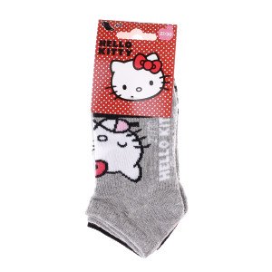 Шкарпетки HELLO KITTY SOCKS 2P сірий, чорний Діт 27-30, арт.37712-1