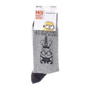Шкарпетки Minion + COURONNE темно-сірий Діт 39-42
