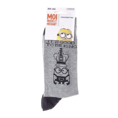 Шкарпетки Minion + COURONNE темно-сірий Діт 39-42
