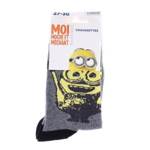 Шкарпетки MINION GROUPE чорний, сірий Діт 35-38, арт.37014-8