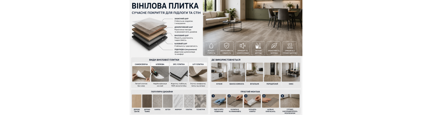 Як вибрати вінілову плитку