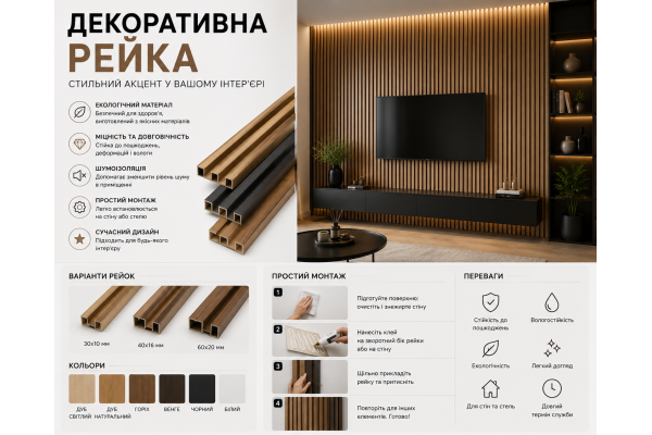 Декоративні рейки: сучасне рішення для стильного оформлення інтер'єру