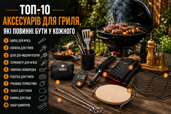 ТОП-10 аксесуарів для гриля, які повинні бути у кожного