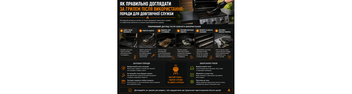 Як правильно доглядати за грилем після використання
