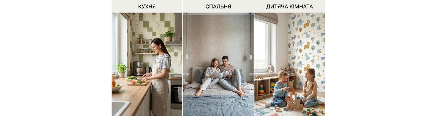 Як вибрати шпалери для кухні, спальні та дитячої кімнати
