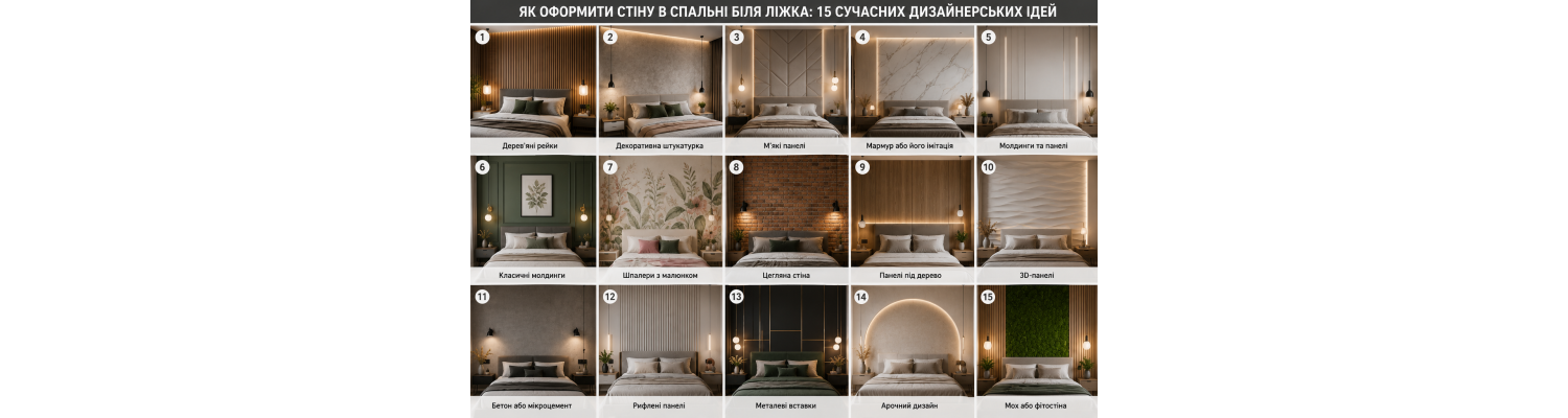 Як оформити стіну біля ліжка: сучасні рішення для затишної спальні