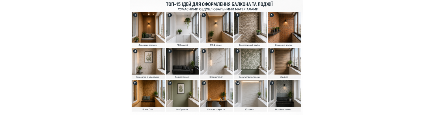 ТОП-15 ідей для оформлення балкона та лоджії: сучасний дизайн без дорогого ремонту