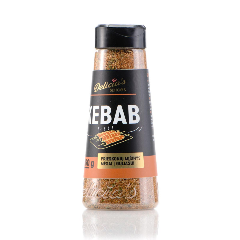 Суміш спецій Delicia's Spices Kebab для кебабу 160 г 241676 Код: 013256