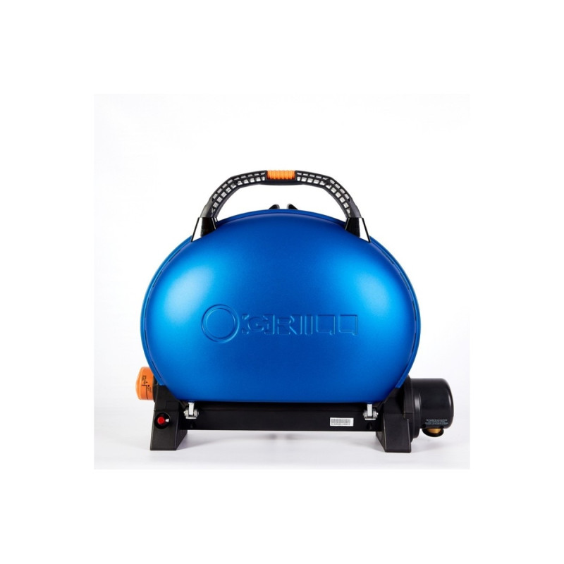 КОМПЛЕКТ Портативний переносний газовий гриль O-GRILL 500, синій  + шланг в подарунок! Код: 011673