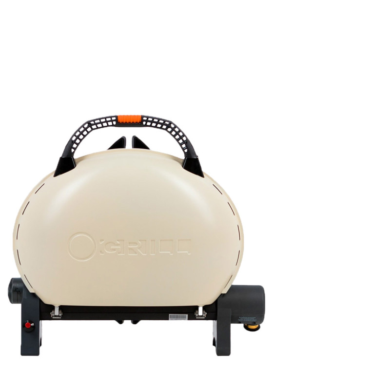 КОМПЛЕКТ Портативний переносний газовий гриль O-GRILL 500, кремовий + шланг в подарунок! Код: 013368