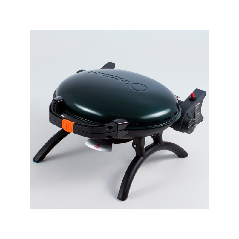 КОМПЛЕКТ Портативний переносний газовий гриль O-GRILL 500, зелений + шланг в подарунок! Код: 013367