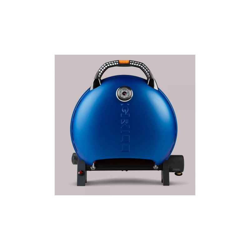КОМПЛЕКТ Портативний переносний газовий гриль O-GRILL 600T, синій + шланг в подарунок! Код: 011678