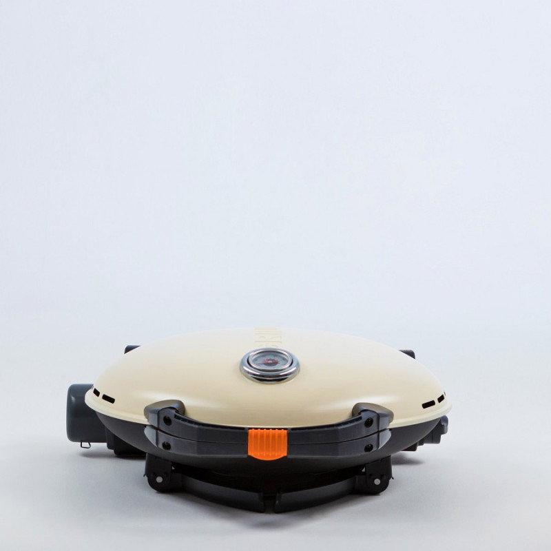 КОМПЛЕКТ Портативний переносний газовий гриль O-GRILL 600T, кремовий + шланг в подарунок! Код: 013370