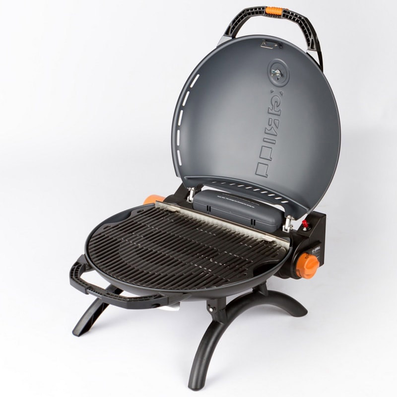 КОМПЛЕКТ Портативний переносний газовий гриль O-GRILL 600T, кремовий + шланг в подарунок! Код: 013370