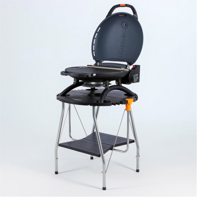 КОМПЛЕКТ Портативний переносний газовий гриль O-GRILL 600T, кремовий + шланг в подарунок! Код: 013370