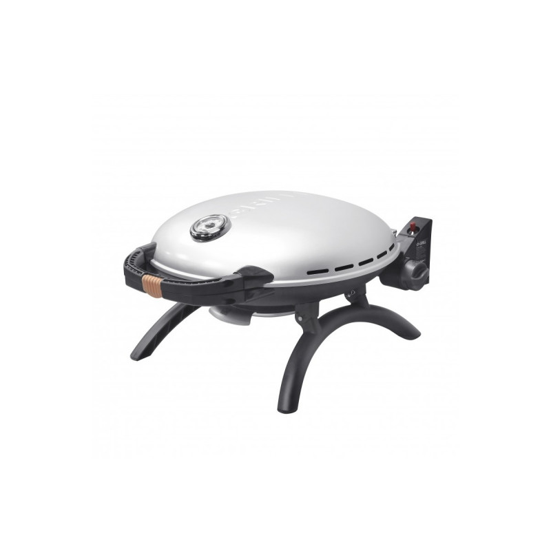 КОМПЛЕКТ Портативний переносний газовий гриль O-GRILL 600T, срібло + шланг в подарунок! Код: 011681