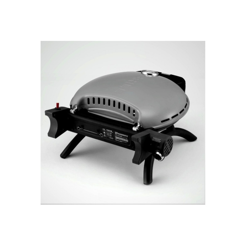 КОМПЛЕКТ Портативний переносний газовий гриль O-GRILL 600T, срібло + шланг в подарунок! Код: 011681