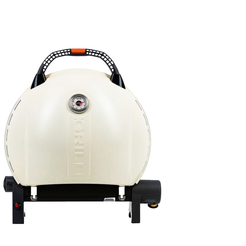 КОМПЛЕКТ Портативний переносний газовий гриль O-GRILL 900, кремовий + шланг в подарунок! Код: 013372
