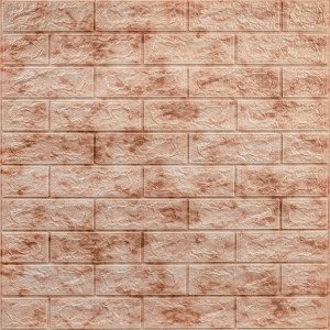 Декоративна 3D панель самоклейка 700х770х5мм Мармур червоний (цегла) (063) SW-00000035