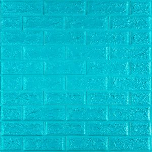 3D панель самоклеюча 700х770х5мм цегла Бірюза (002-5) SW-00000084