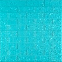 3D панель самоклеюча 700х770х3мм цегла Бірюза (002-3) SW-00000573