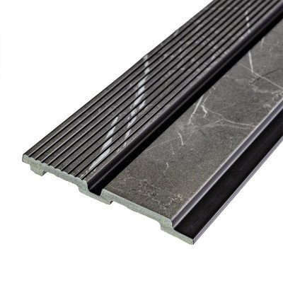 Рейка декоративна PS 2900х118х12мм Сірий мармур SW-00001751