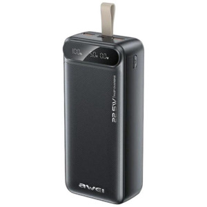 Зовнішній акумулятор Power bank Awei PA-12 30000mAh PD22,5W швидка зарядка