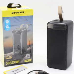 Портативний павербанк Awei PA-13 50000mAh з функцією швидкої зарядки 22.5W