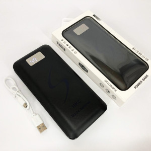 Мобільна зарядка портативна Power Bank 30000 mAh UKC, Зовнішній акумулятор, Зарядка power bank Black